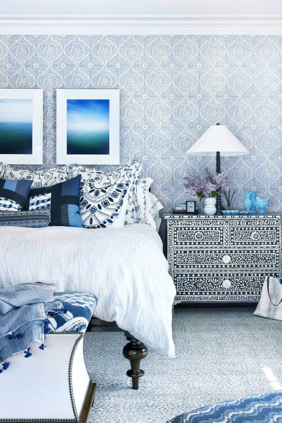 Master Bedroom Ideas Do Pattern on Pattern