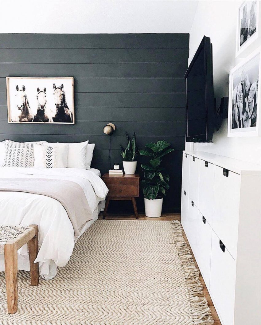 Bold Shiplap Wall Paneling Ideas for Bedroom