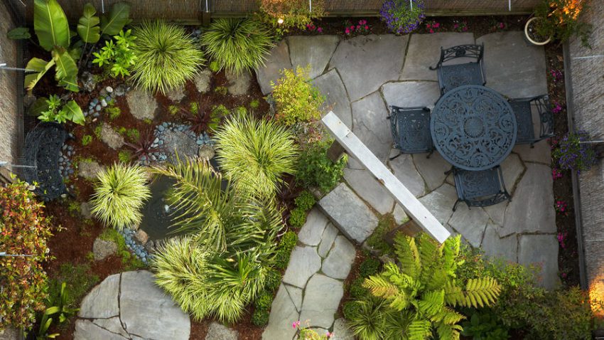 Paver Patio Ideas with Tiny Urban Gem - Harptimes.com