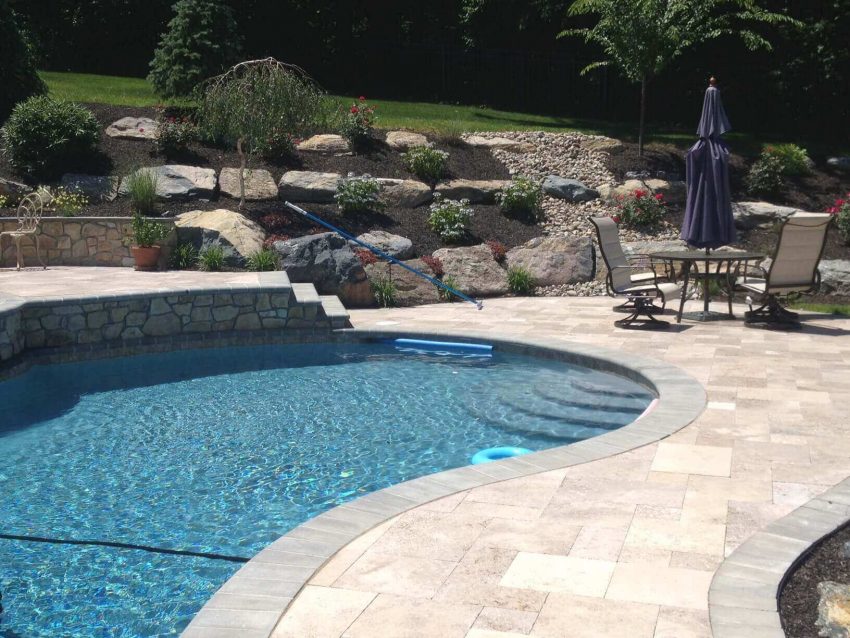 Paver Patio Ideas - Poolside Paver Art - Harptimes.com