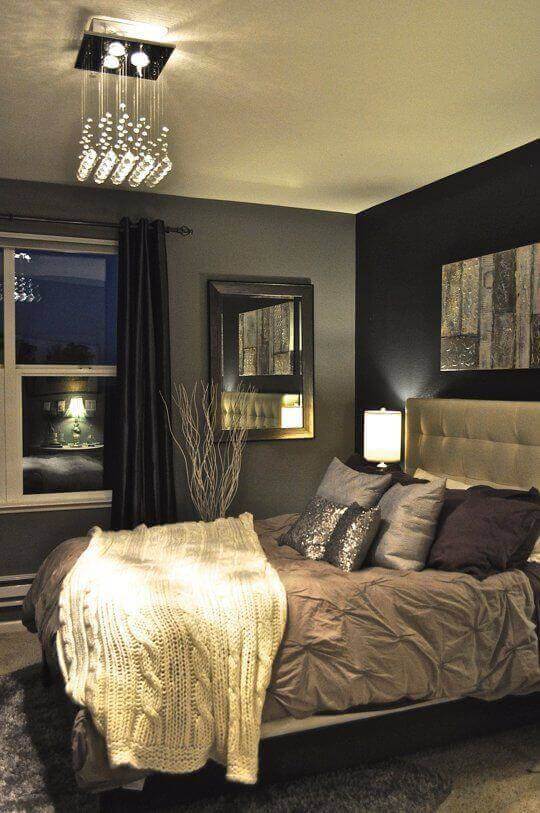 Bedroom Paint Colors An Elegant Bedroom with Black and Beige - Harptimes.com