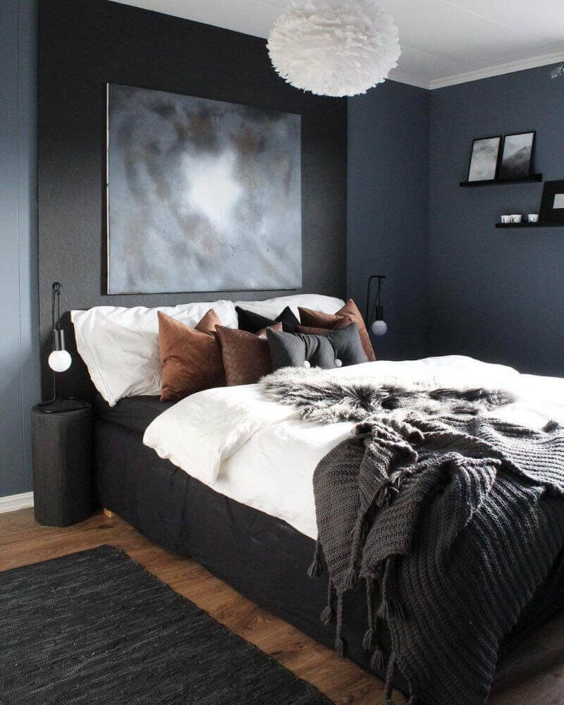 18. Bold and Masculine Grey Bedroom Paint Colors Bold and Masculine Grey - Harptimes.com