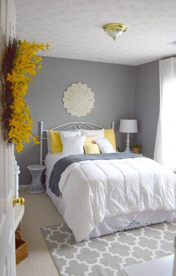 Bedroom Paint Colors Pale Grey with The Warmth of Yellow - Harptimes.com