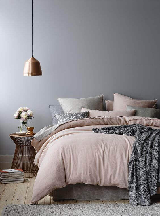 17. The Collaboration of Grey and Copper Bedroom Paint Colors The Collaboration of Grey and Copper - Harptimes.com