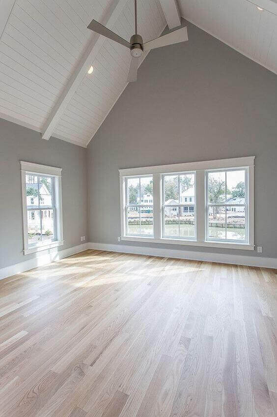 20. The Elegant Grey with White Vaulted Ceiling Bedroom Paint Colors The Elegant Grey with White Vaulted Ceiling - Harptimes.com