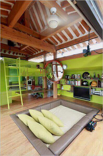17. Greeny Sunken Retreat Boys Bedroom Ideas Greeny Sunken Retreat - Harptimes.com