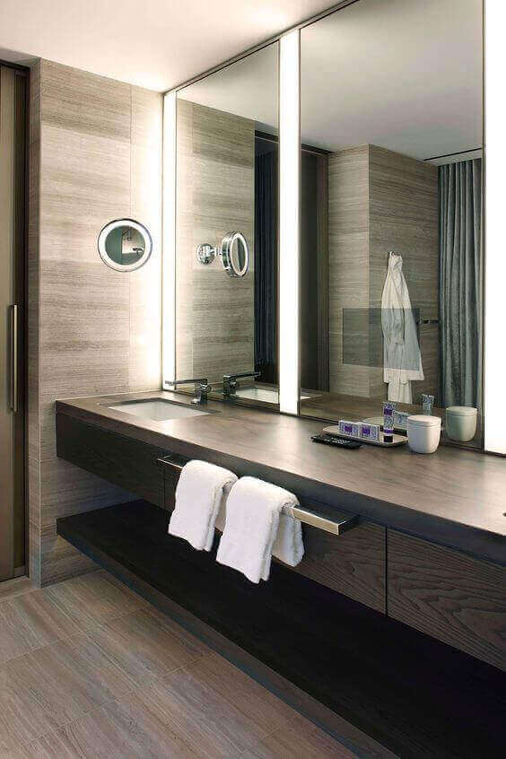 DIY Vanity Mirror with Lights for Contemporary Bathroom - Harptimes.com