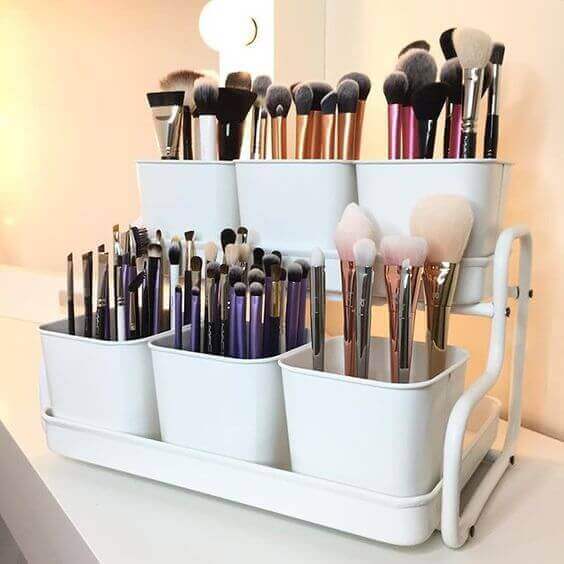 Makeup Room Ideas Brush Storage Racks - Harptimes.com