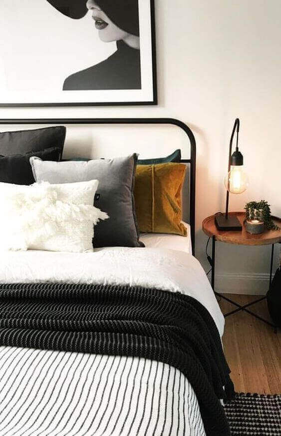 Black and White in Small bedroom ideas - Harptimes.com