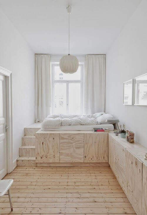 Decorating Small Bedroom Ideas in Window Area - Harptimes.com