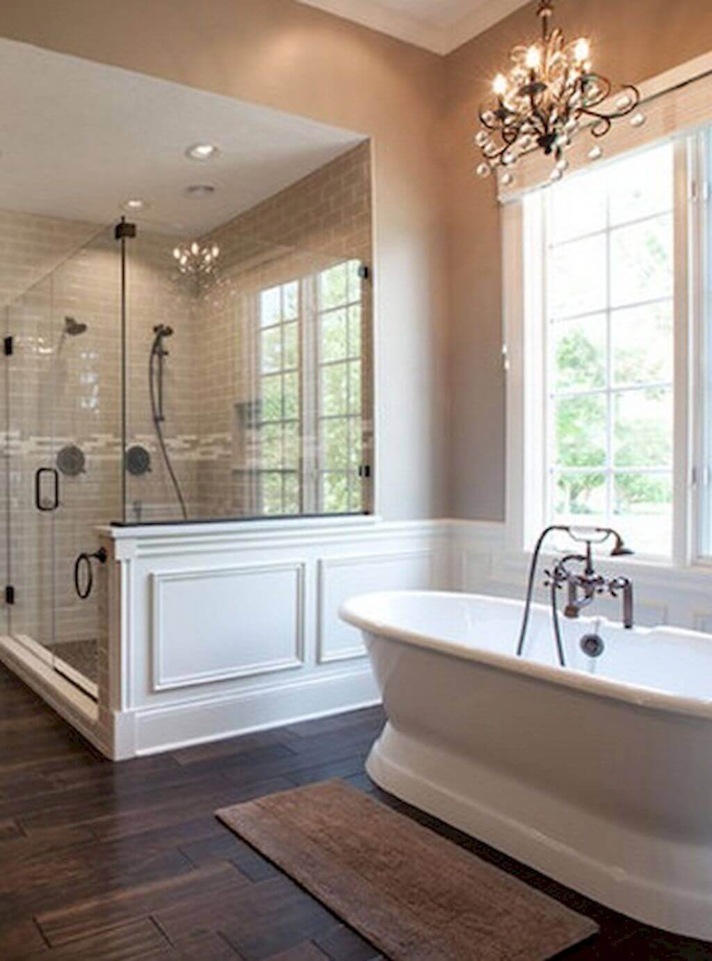 French Country Decor Bathroom with Nature Backdrop - Harptimes.com