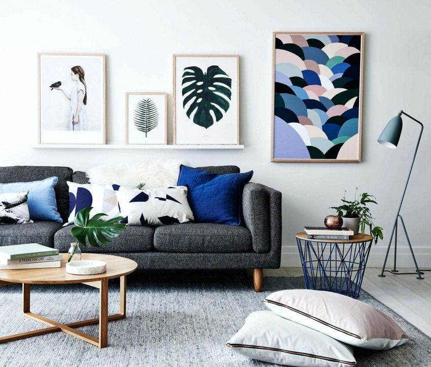 Grey and Blue Living Room Ideas
