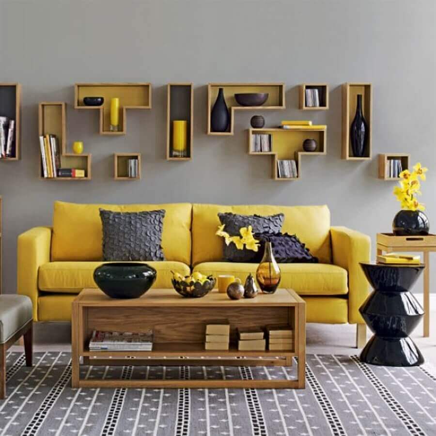 Grey and Yellow Living Room Ideas