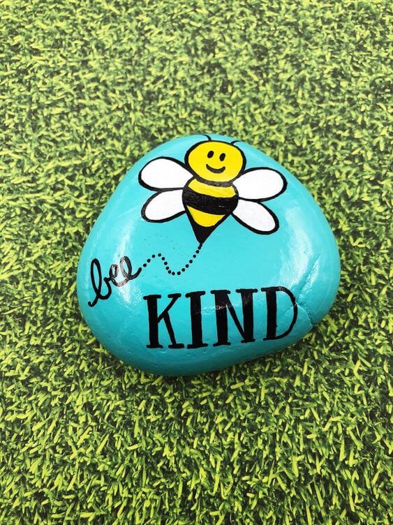 Rock Painting Ideas Bumblebee