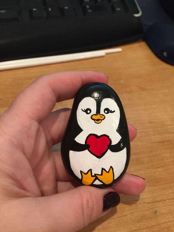 Rock Painting Ideas Penguin