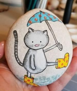 Puss in Boots Rock Painting Ideas
