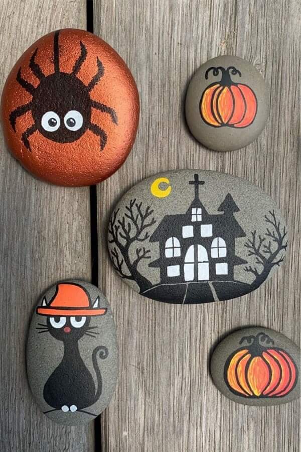 halloween rock painting ideas