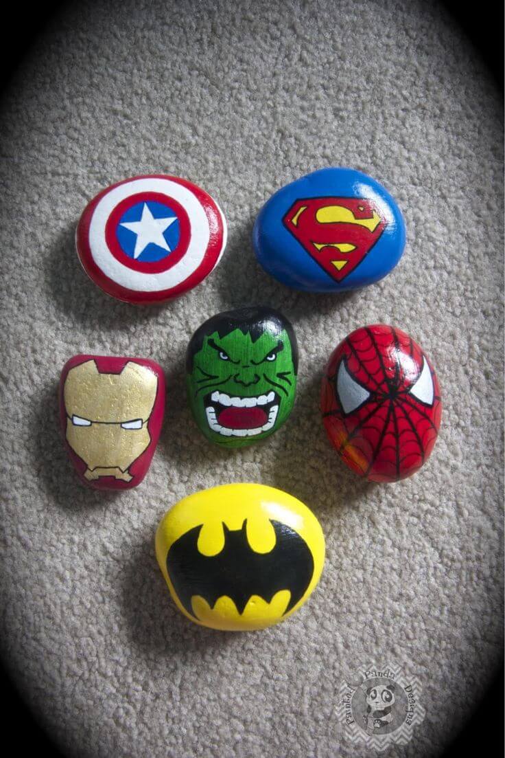 Superhero Rock Painting Ideas