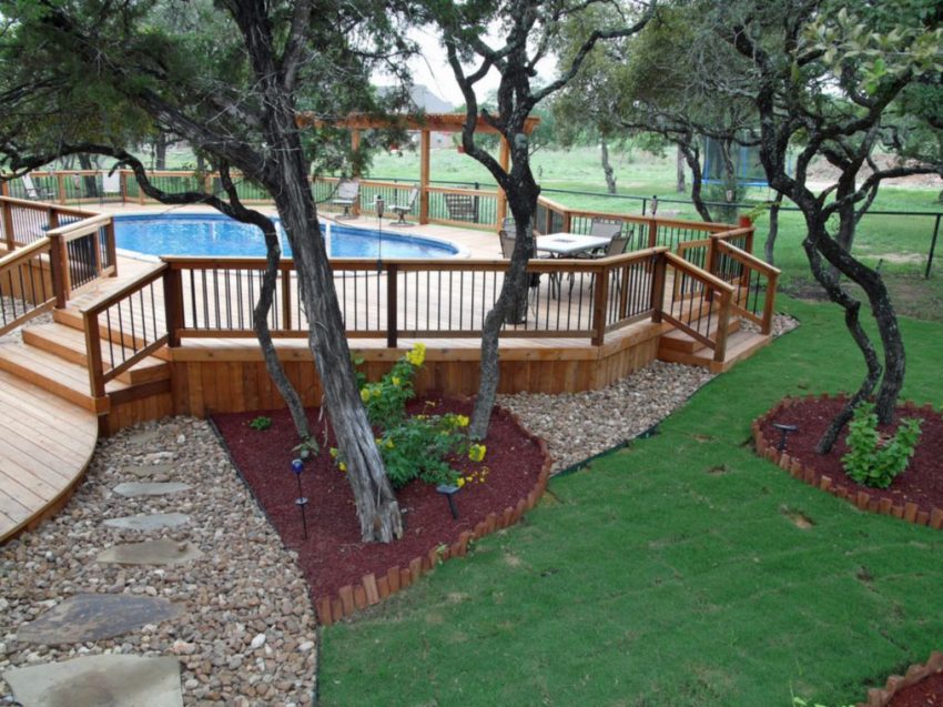 above ground pool landscaping design ideas
