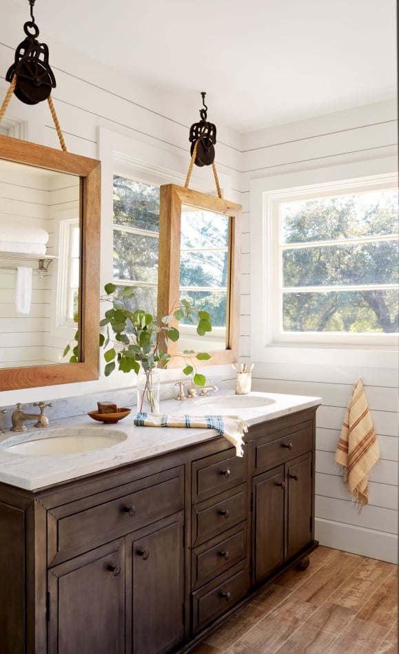 Hang Bathroom Mirror Ideas