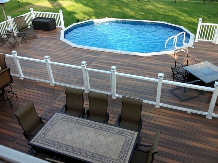 small above ground pool ideas with deck