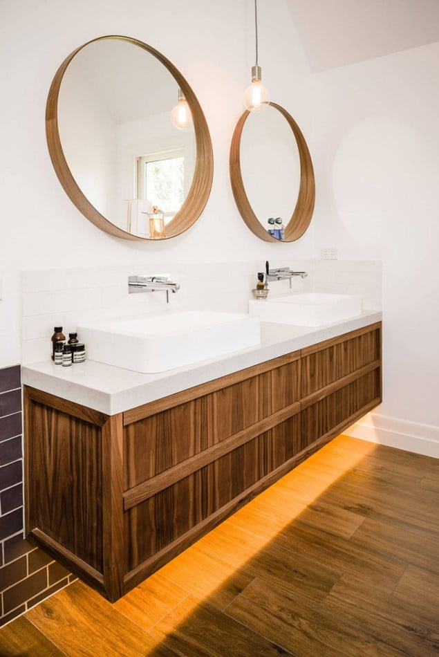 Two Round Bathroom Mirrors