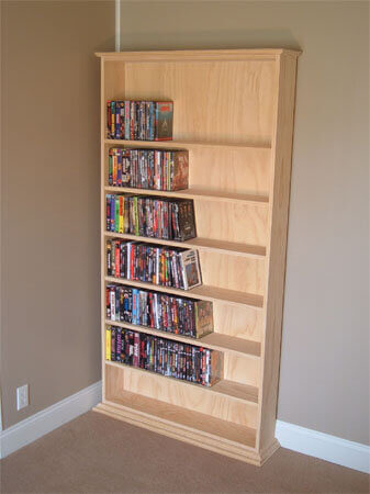 DIY DVD shelf