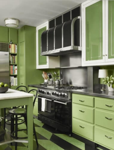 Natural Green Kitchen Cabinets Design Ideas