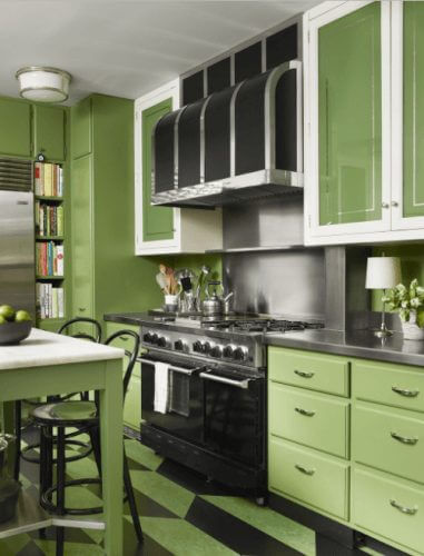 green kitchen cabinets what color walls