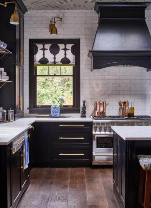Eclectic Kitchens with Black Appliances