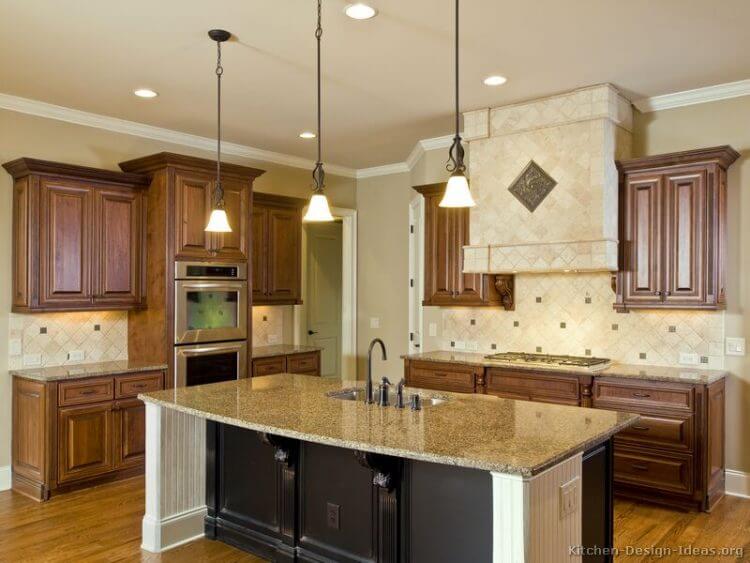  Kitchens with black appliances and medium-toned cabinet