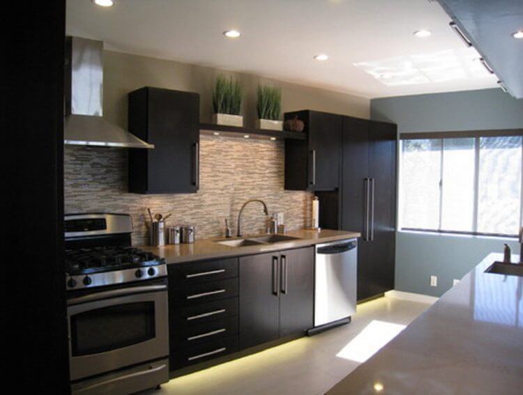 Modern kitchens with black appliances