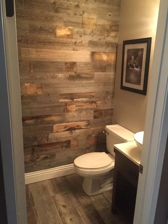 half bathroom wall ideas