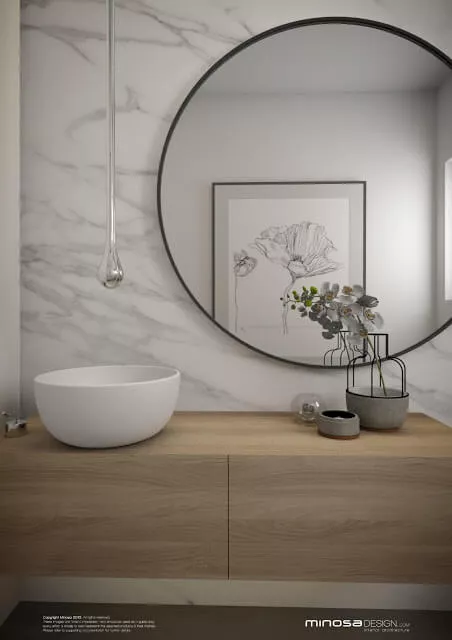 powder room floor ideas