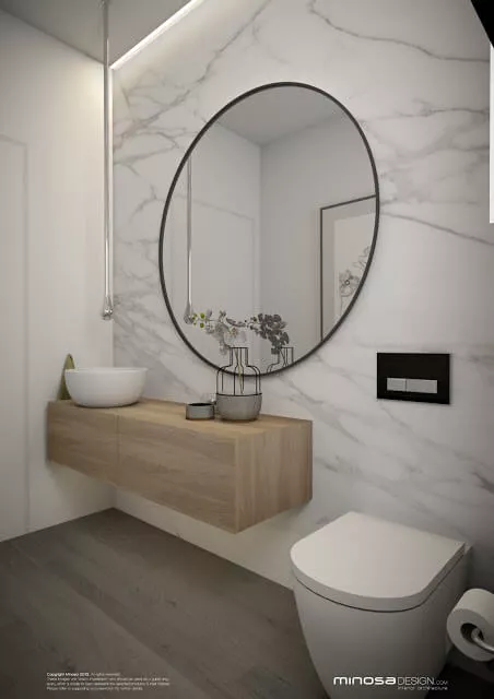 powder room tile floor ideas