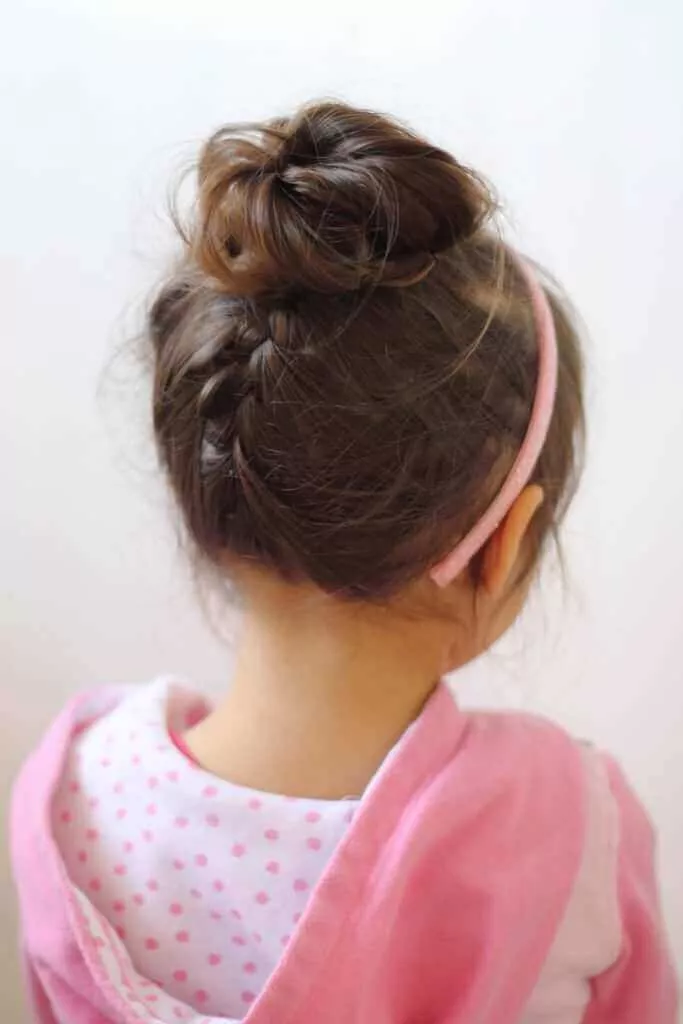 Baby Hairstyles Braids into Bun