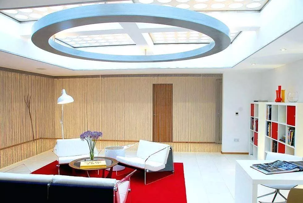 Basement Ideas Modern Home Office with Bright Atmosphere