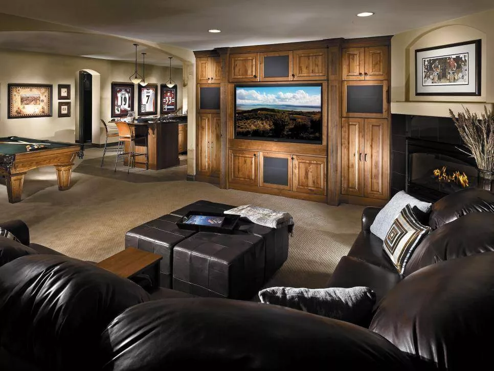 Elegant Basement Design Scheme Ideas