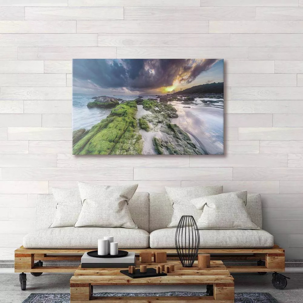 Pale Wood Plank Accent Wall Ideas