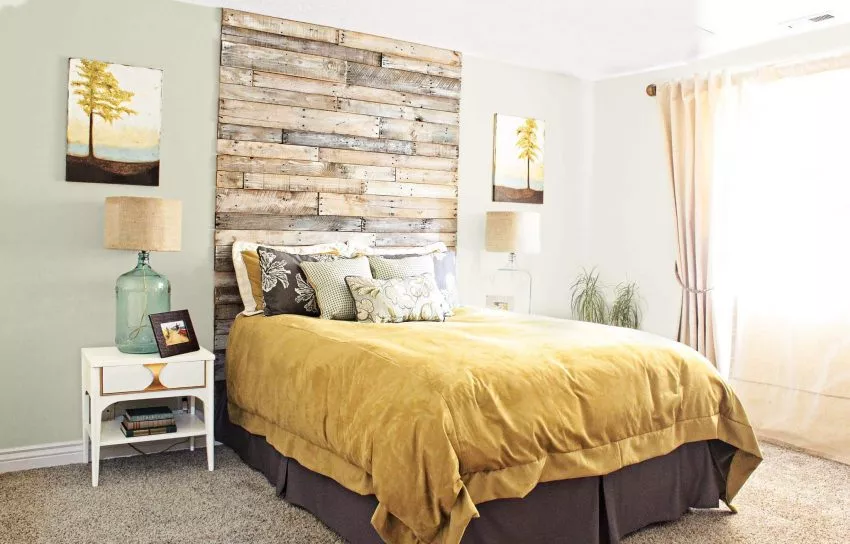 Wall Ideas Wood Paneled Headboard
