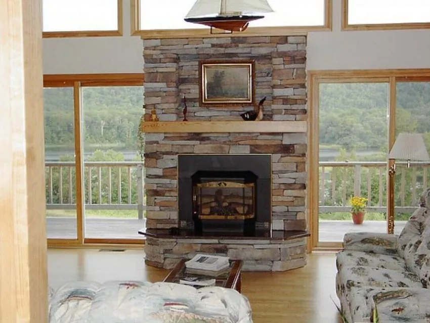 Summer House Corner Gas Fireplace Ideas