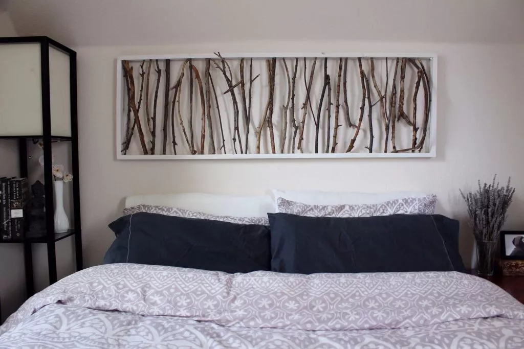 master bedroom above bed decor