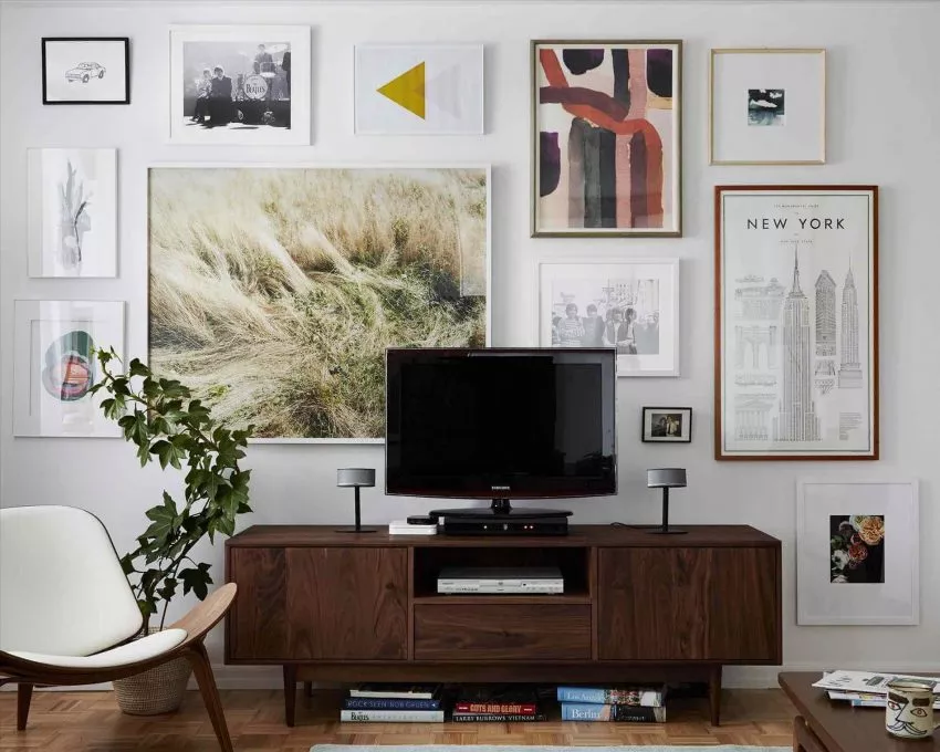 6. Wall Gallery for TV Camouflage Wall Gallery Ideas for TV Camouflage