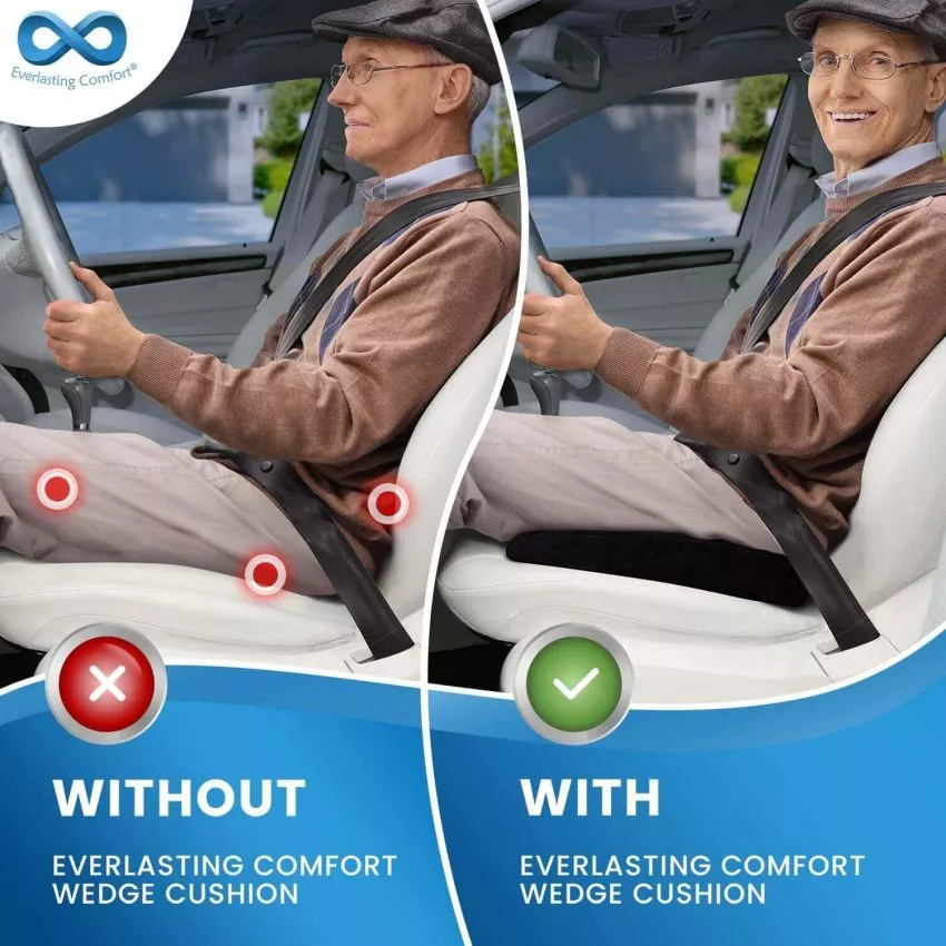 Make Your Car Seat Comfortable Using A Wedge Seat Cushion