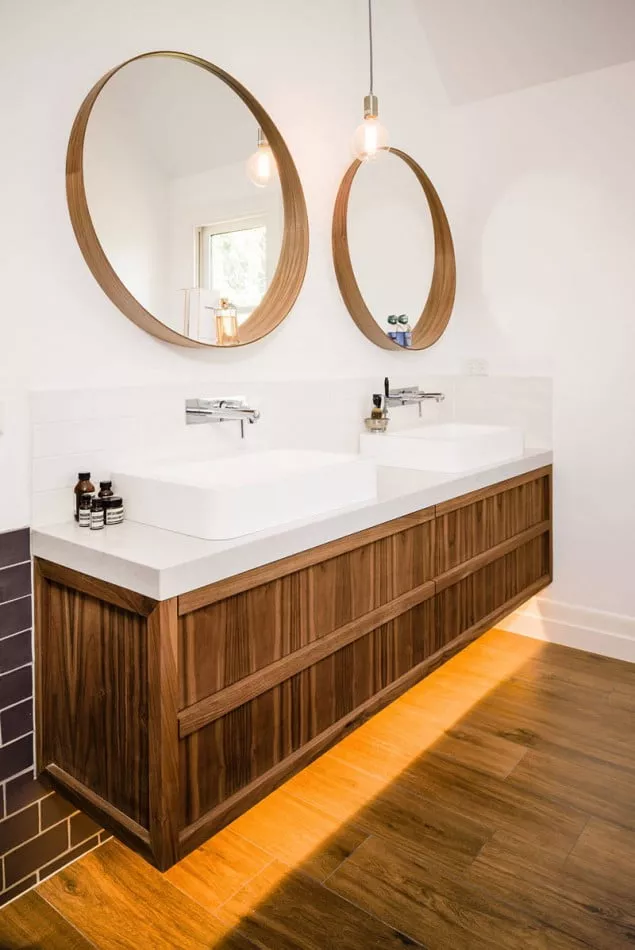 Two Round Bathroom Mirrors