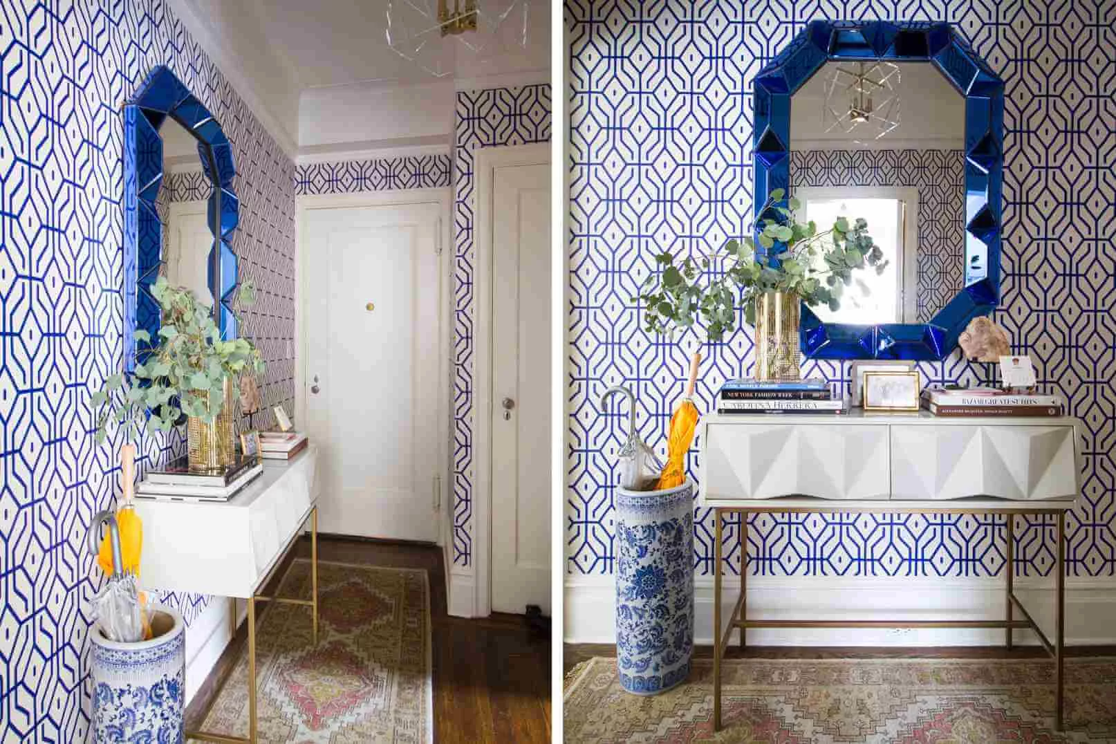 Blue And White Entryway