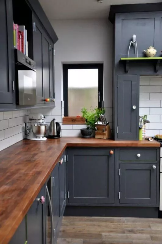 Charcoal Colored Kitchen Cabinets