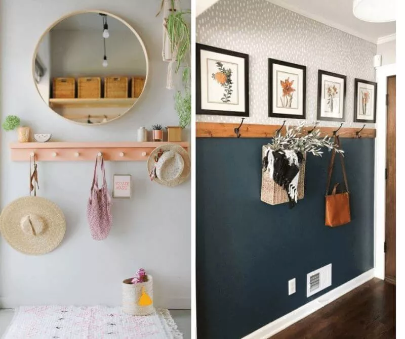 DIY Wall Hook For Small Entryway