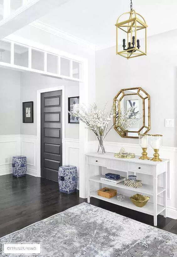 Luxurious Grey Entry Table