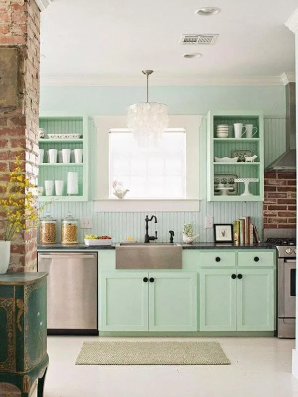 Minty Fresh Kitchen Cabinet Ideas
